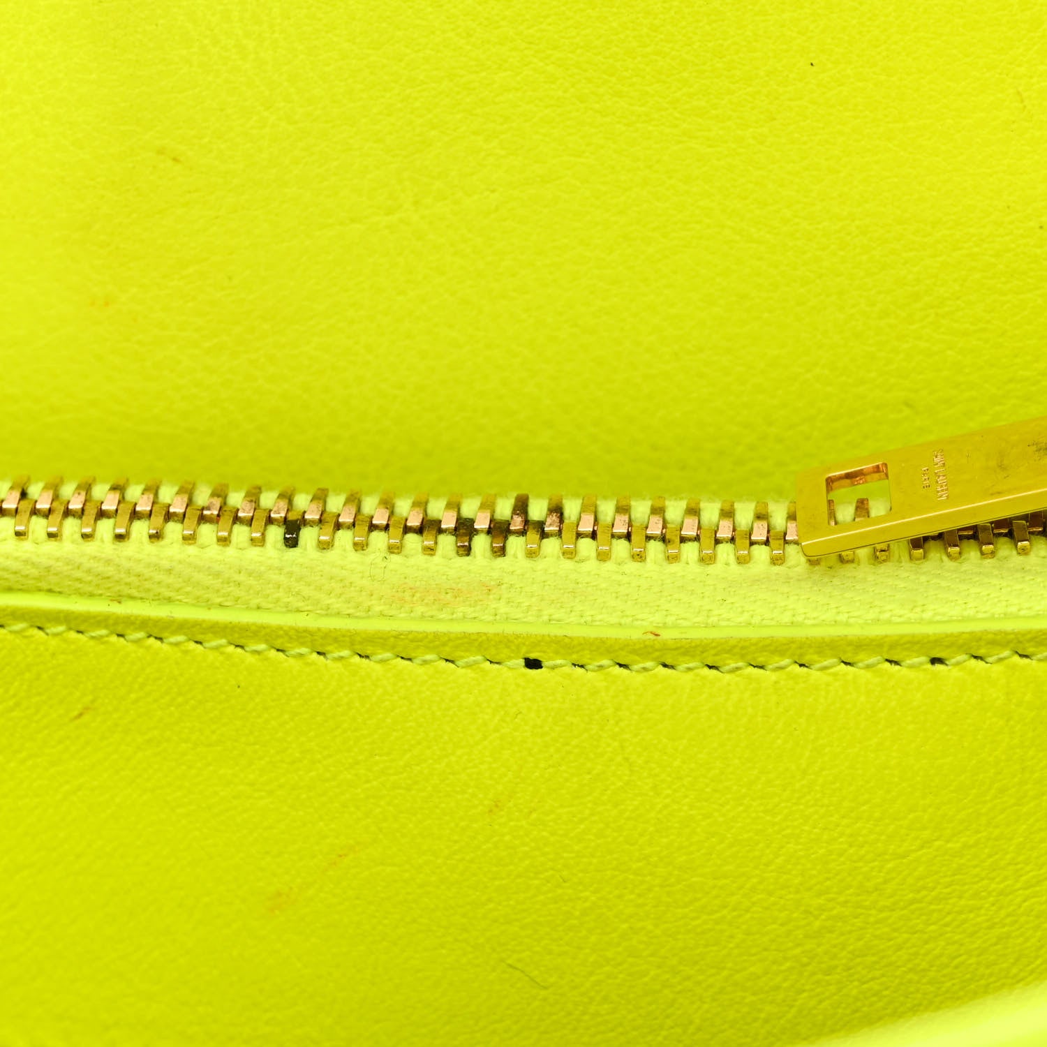 Saint Laurent Calfskin Small Sac De Jour Bag Neon Yellow 11 of 25
