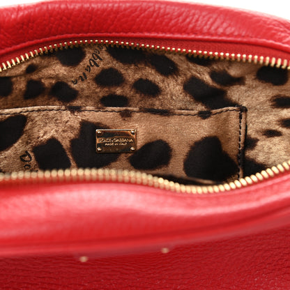 Dolce & Gabbana Calfskin Pom Pom Glam Crossbody Scarlet 5 of 9
