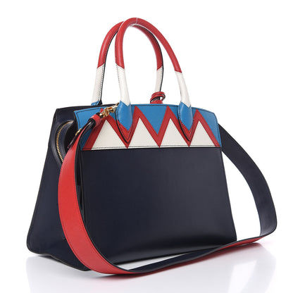 Prada City Calf Saffiano Esplanade Tote Baltico Rosso 3 of 11