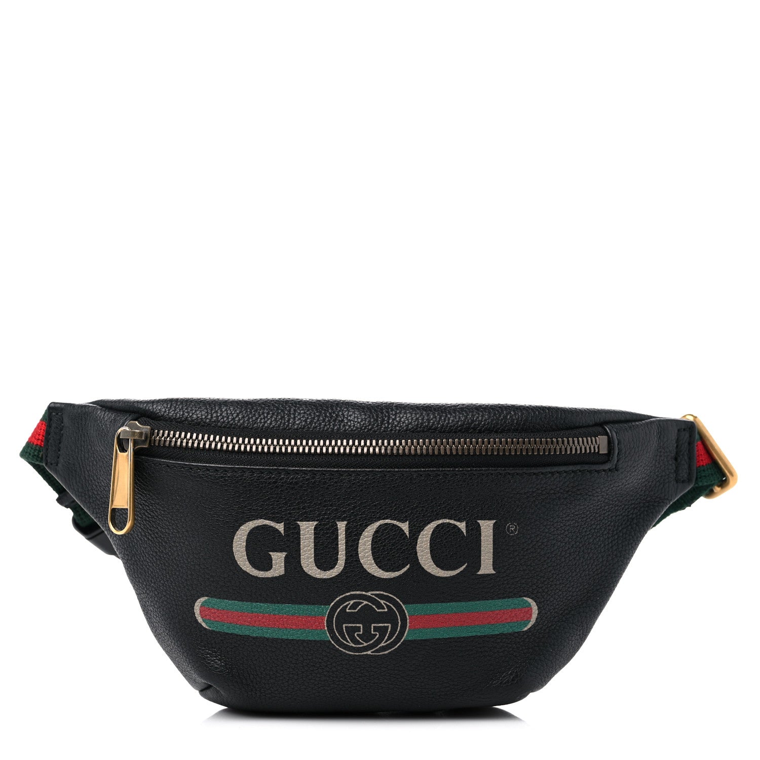 Gucci Grained Calfskin Small Logo Belt Bag Black 1 of 10