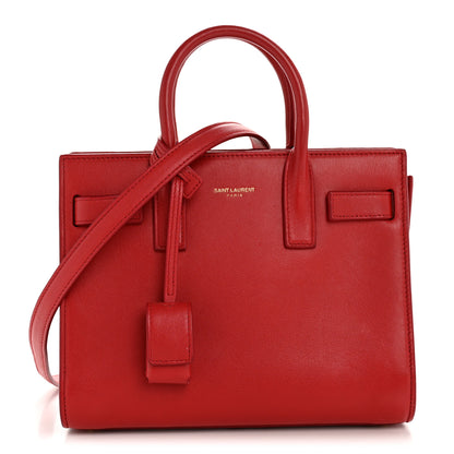 Saint Laurent Calfskin Nano Sac De Jour Lipstick Red 1 of 27