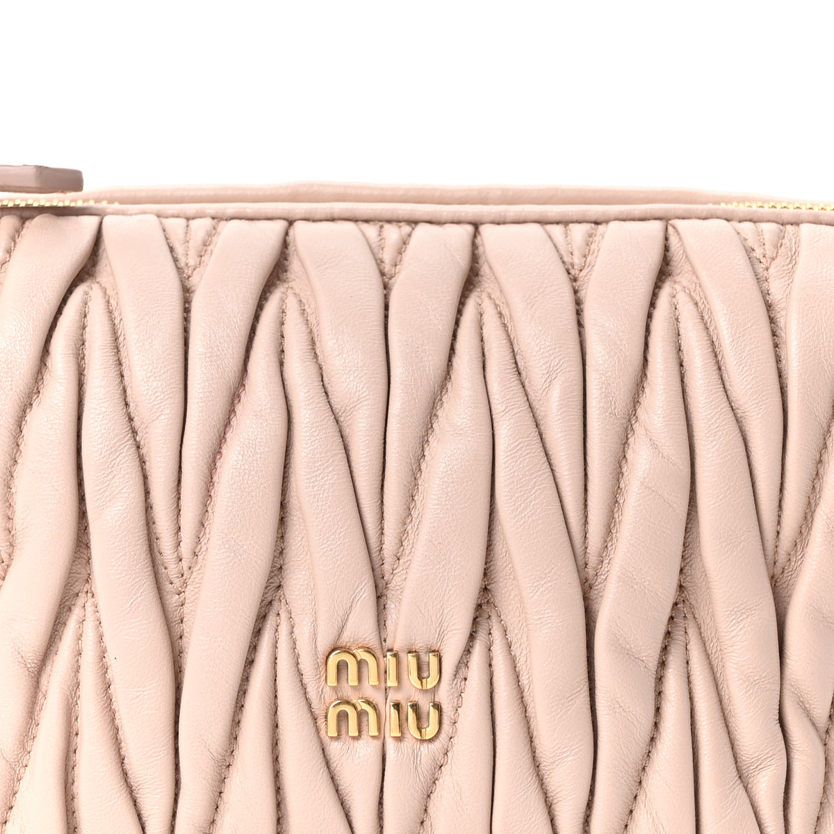 Miu Miu Nappa Matelasse Pouch Cipria 7 of 9