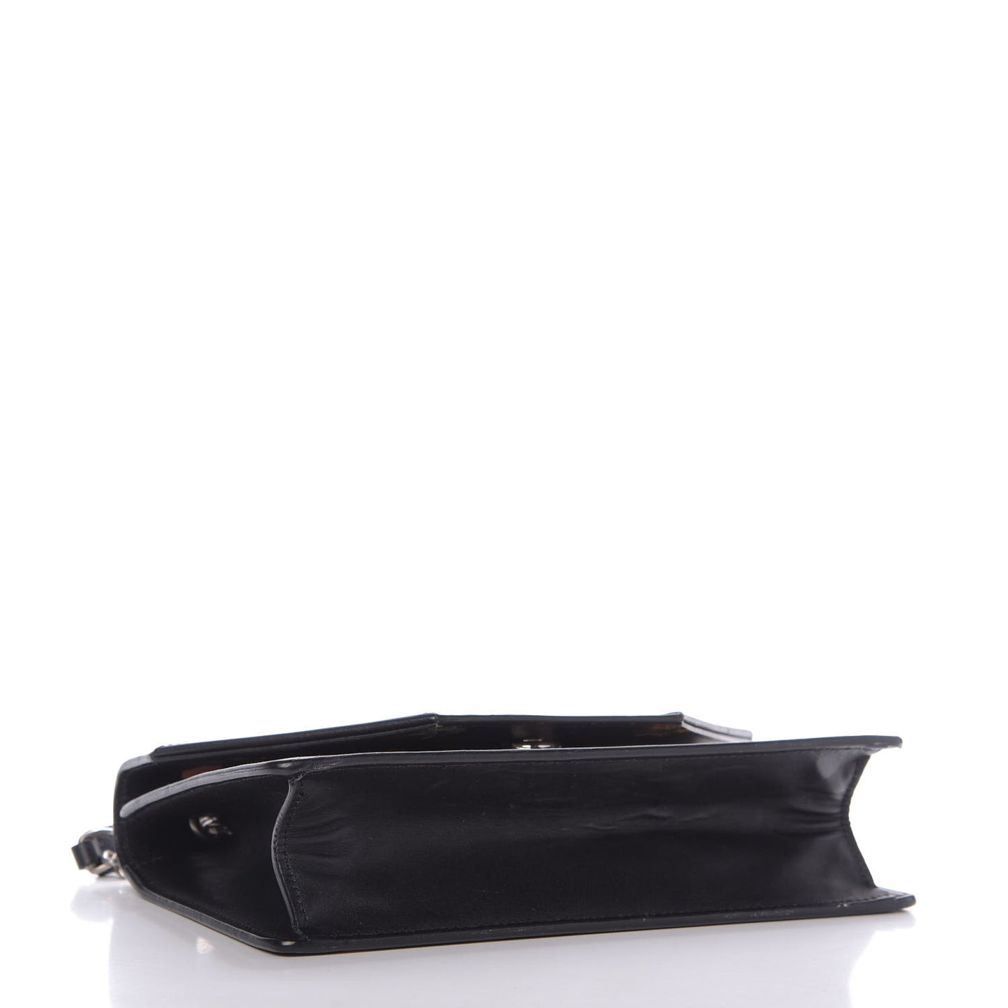 Calfskin Prairie Flower Printed Mini Betty Black