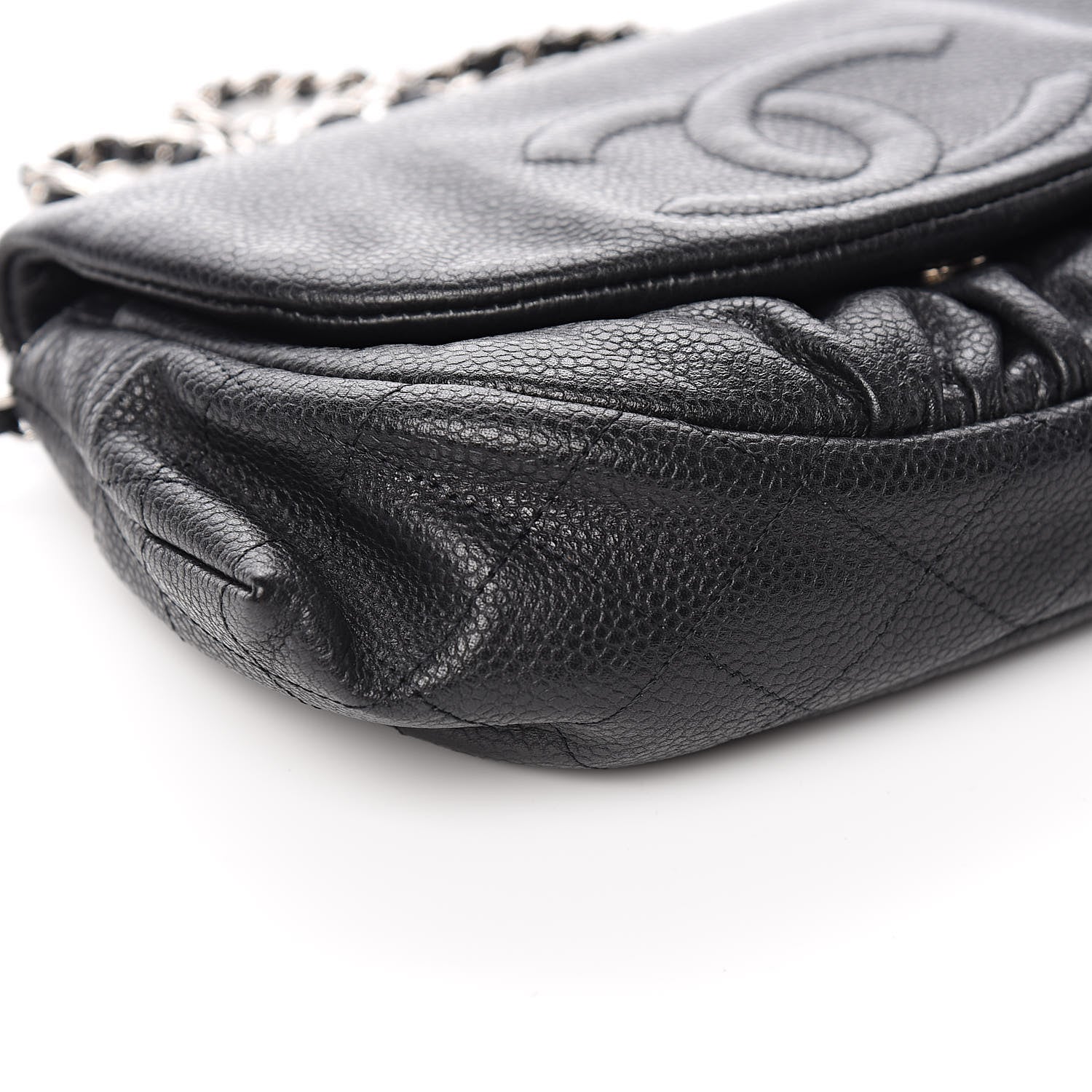 Chanel Caviar Half Moon Wallet On Chain WOC Black 9 of 12