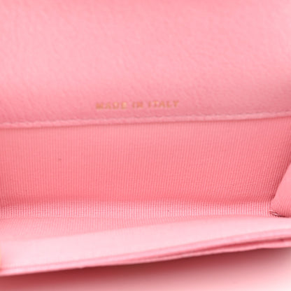 Chanel Cloudy Pearly Goatskin Quilted Flap Card Holder Wallet Light Pink 5 of 8