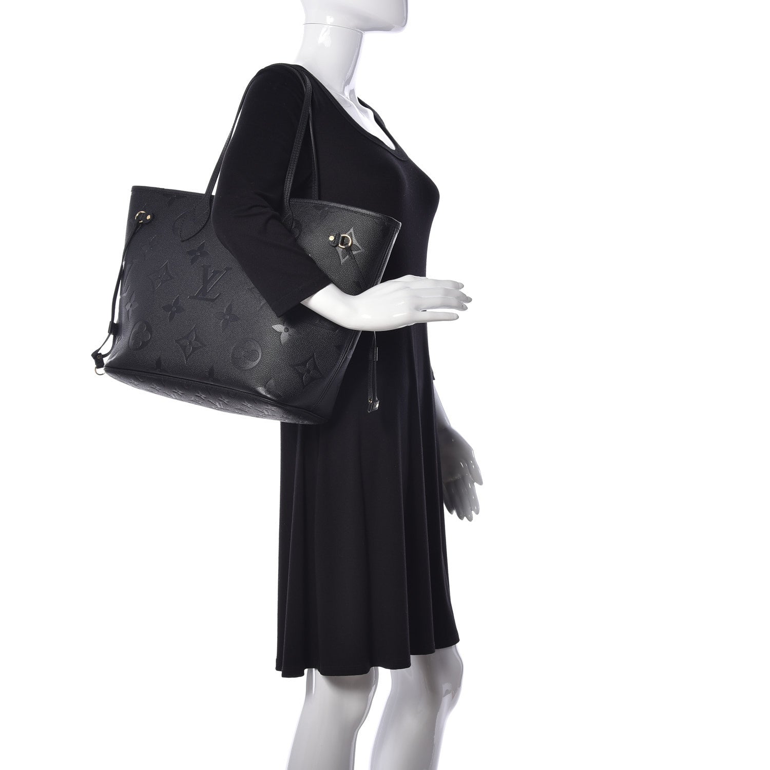 Louis Vuitton Empreinte Monogram Giant Neverfull MM Black 5 of 22
