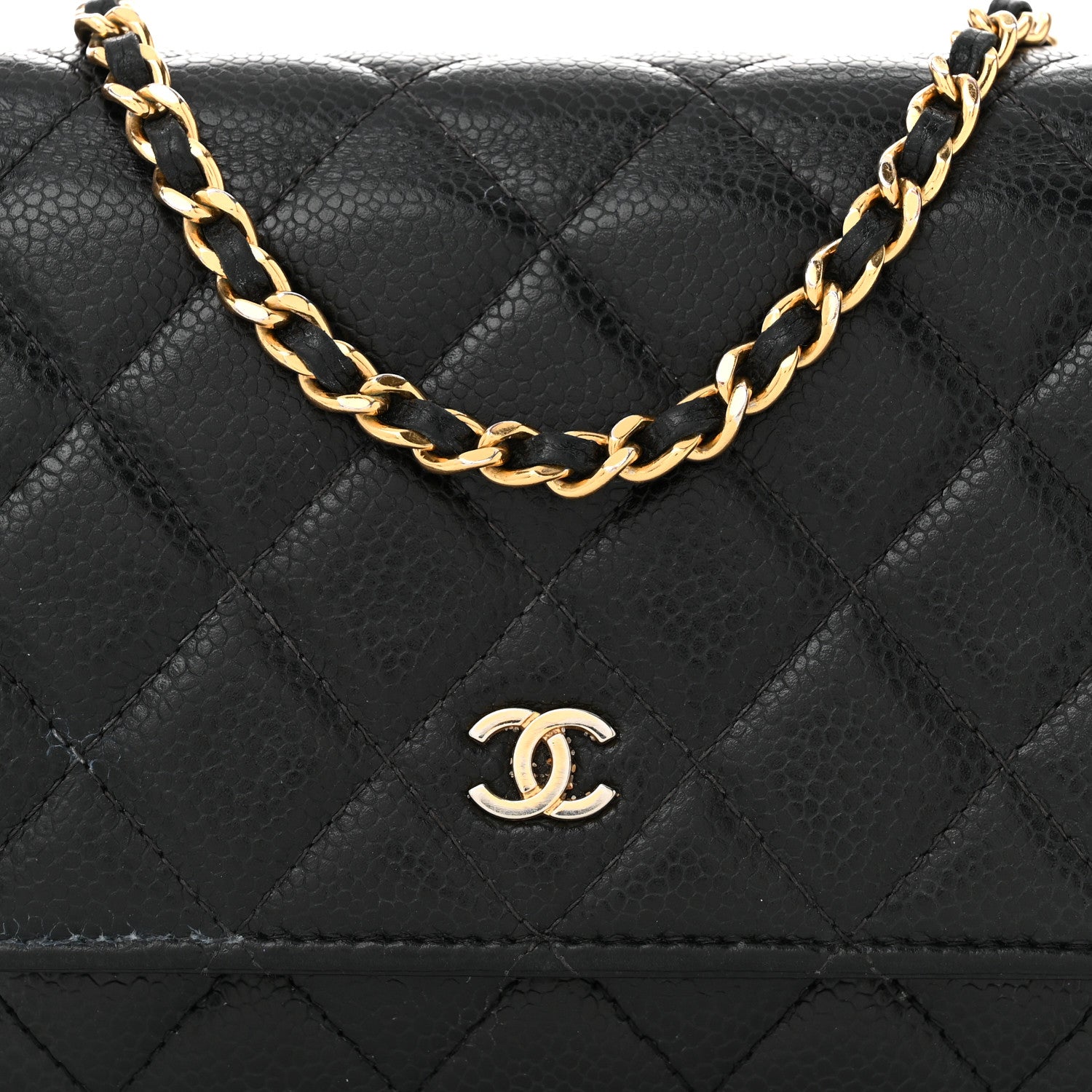 Chanel Caviar Quilted Wallet on Chain WOC Black 9 of 15