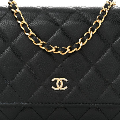 Chanel Caviar Quilted Wallet on Chain WOC Black 9 of 15