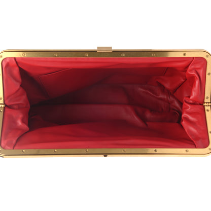 Mansur Gavriel Lambskin Wave Frame Clutch Black 5 of 7