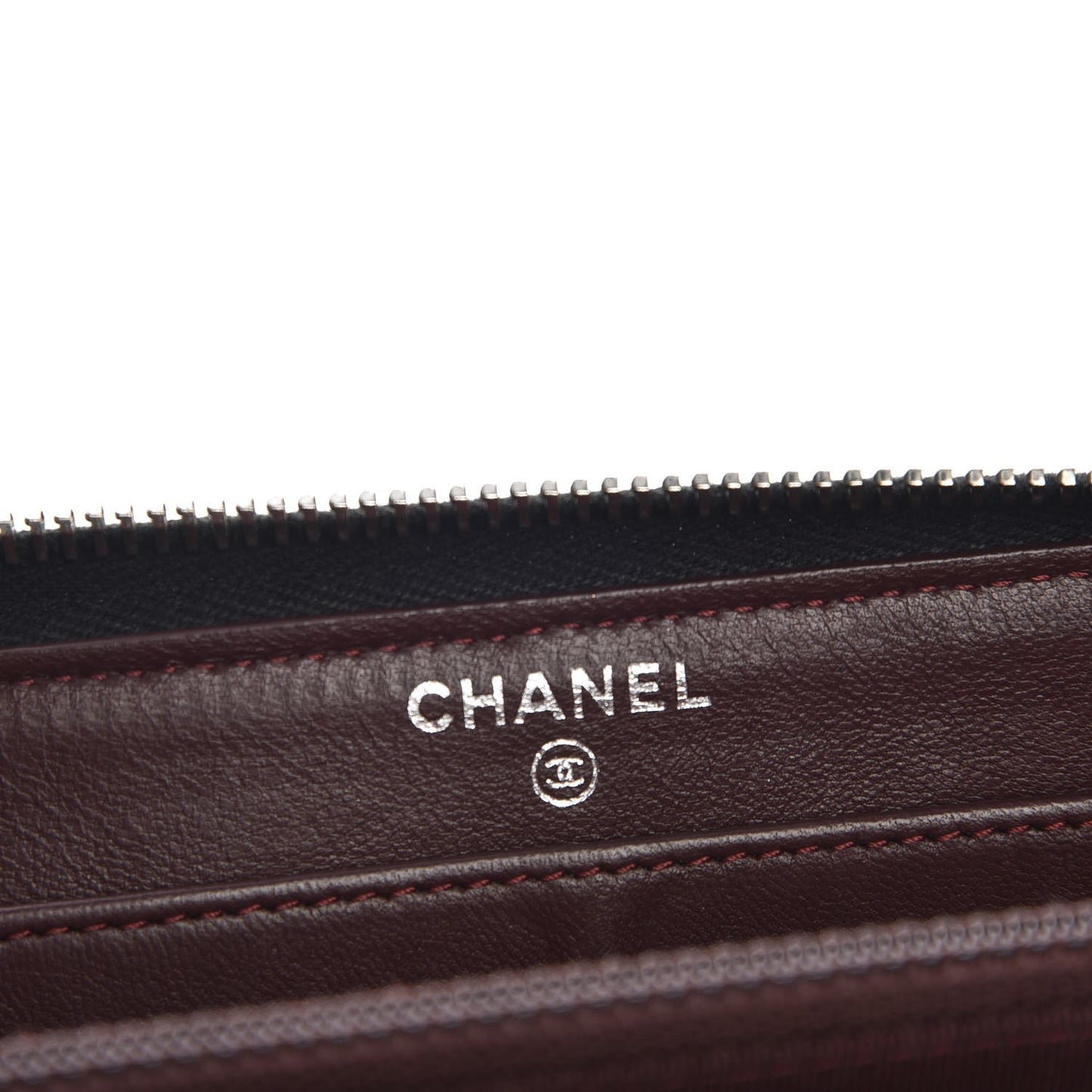 Lambskin Quilted Large Gusset Zip Around Wallet Black