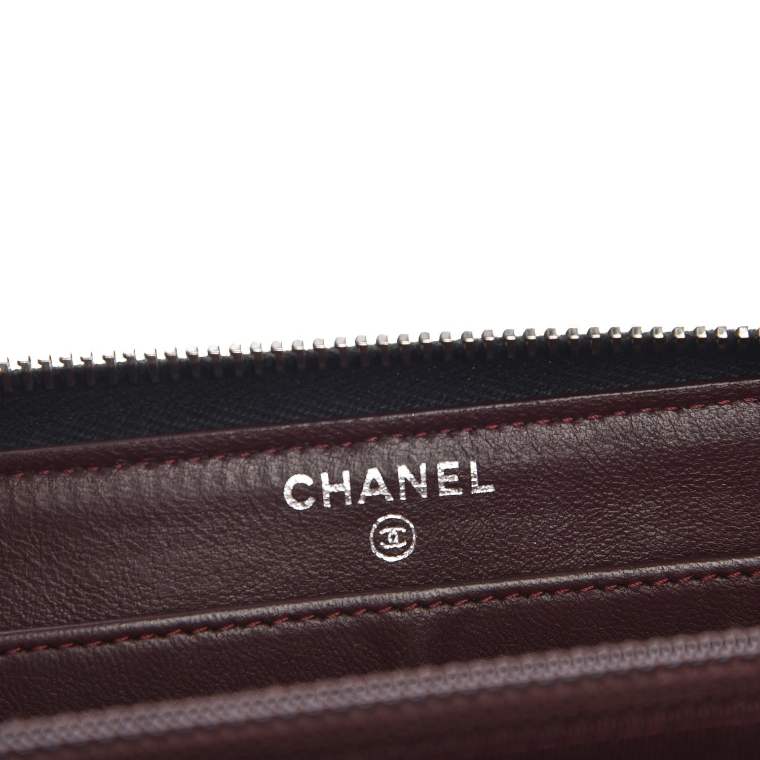 Chanel Lambskin Quilted Large Gusset Zip Around Wallet Black 6 of 10