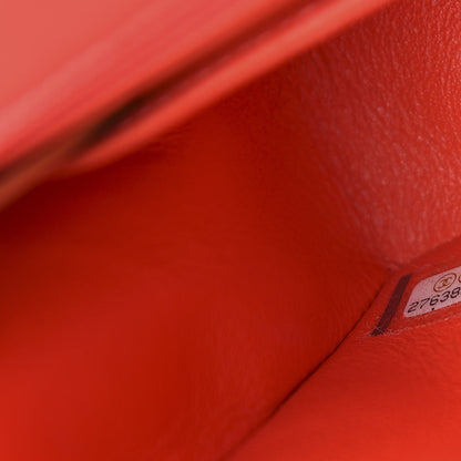 Chanel Lambskin Quilted Mini Rectangular Flap Red 17 of 19