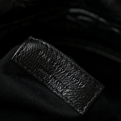 Saint Laurent Crocodile Embossed Lambskin Monogram Medium Niki Chain Satchel Black 7 of 12
