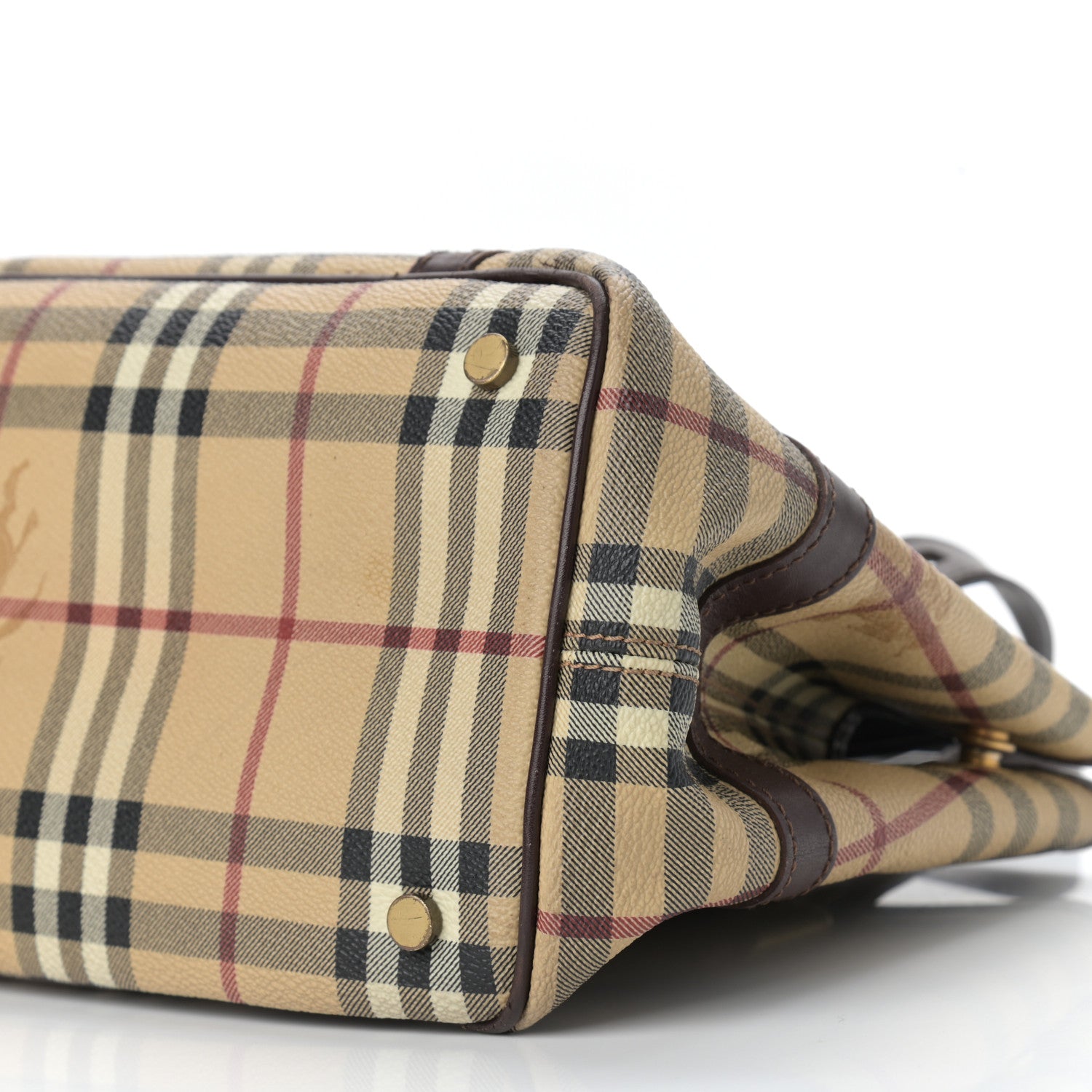 Burberry Haymarket Check Buckle Satchel Chocolate 9 of 13