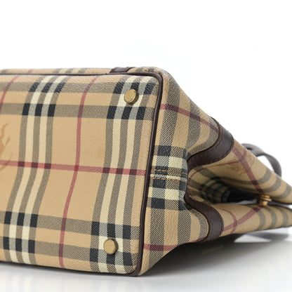 Burberry Haymarket Check Buckle Satchel Chocolate 9 of 13