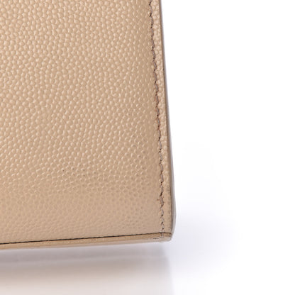 Saint Laurent Grain De Poudre Small Monogram Kate Satchel Nude Powder 13 of 14