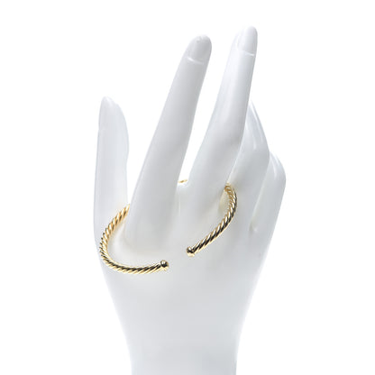 David Yurman 18K Yellow Gold 4mm Cablespira Bracelet 2 of 10