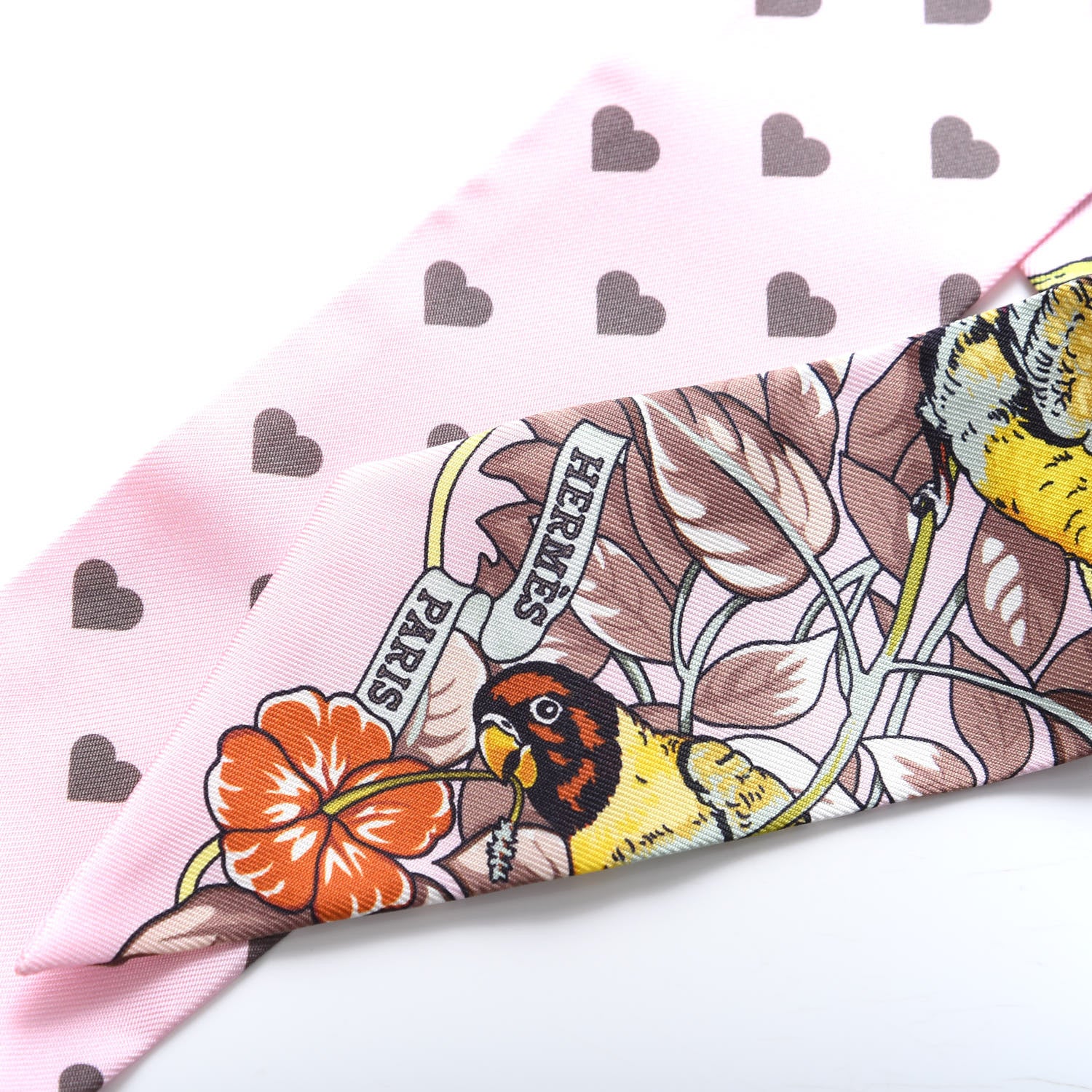Hermes Silk Jungle Love Love Twilly Rose Pale Etoupe 3 of 3