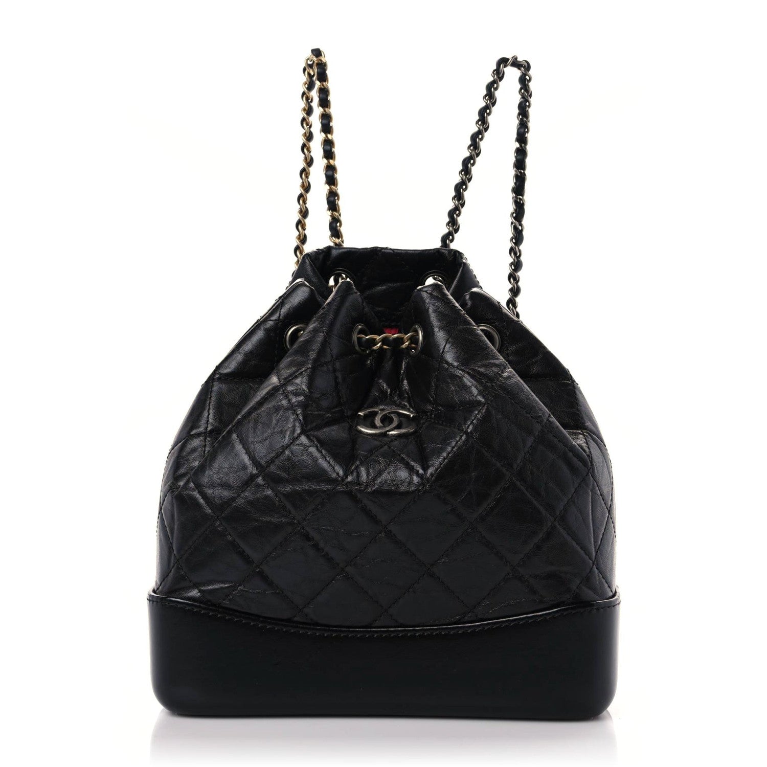 Chanel Aged Calfskin Quilted Small Gabrielle Backpack Black 1 of 9