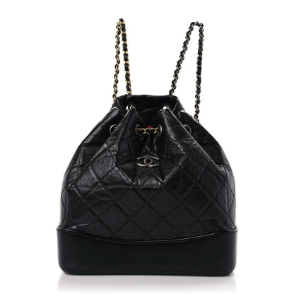 Chanel Aged Calfskin Quilted Small Gabrielle Backpack Black 1 of 9