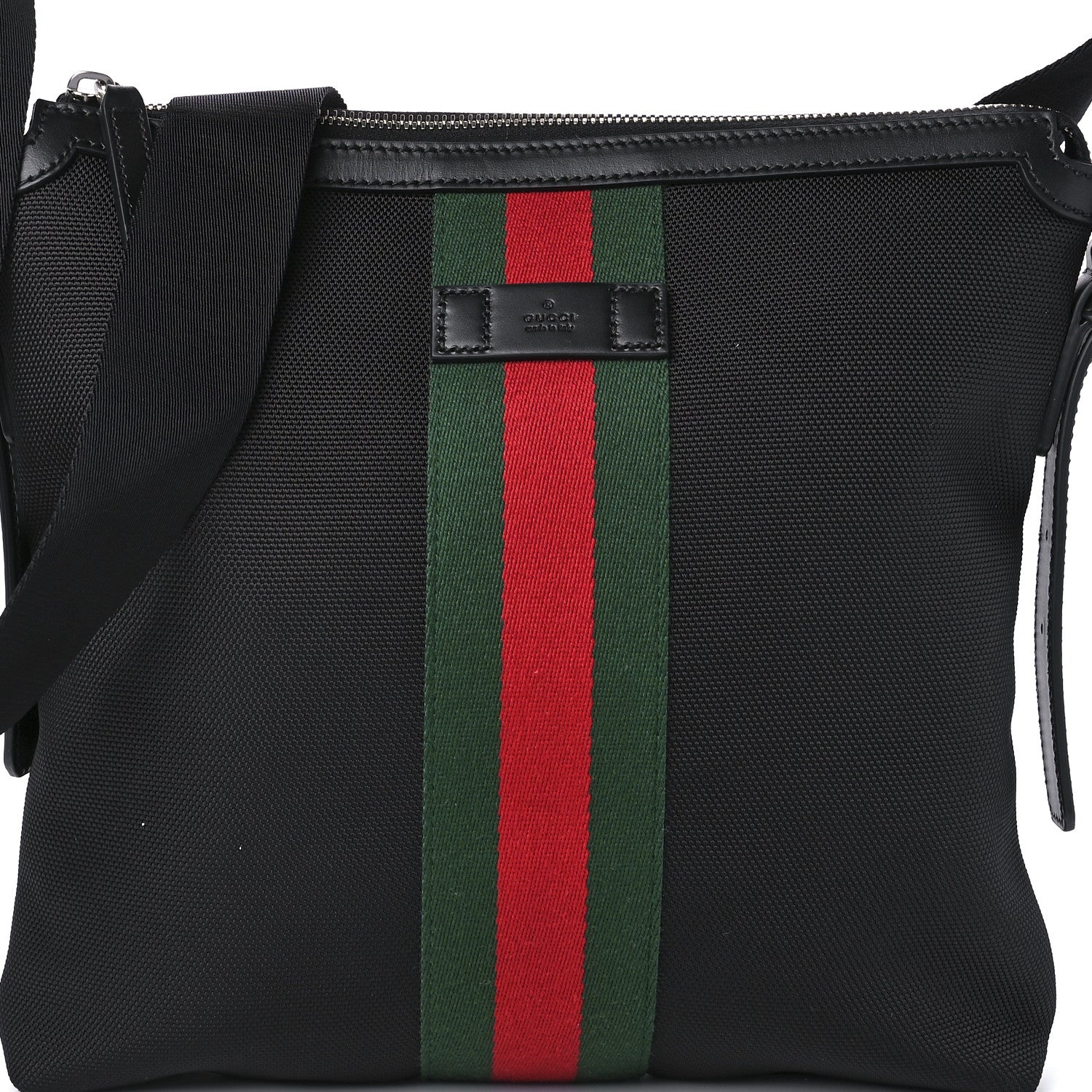 Gucci Techno Canvas Web Messenger Bag Black 11 of 12