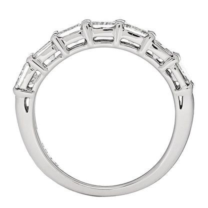 Parker & West by FASHIONPHILE Platinum Diamond 1.00ct Princess Cut Half Eternity Band Ring 49 4.75 5 of 10