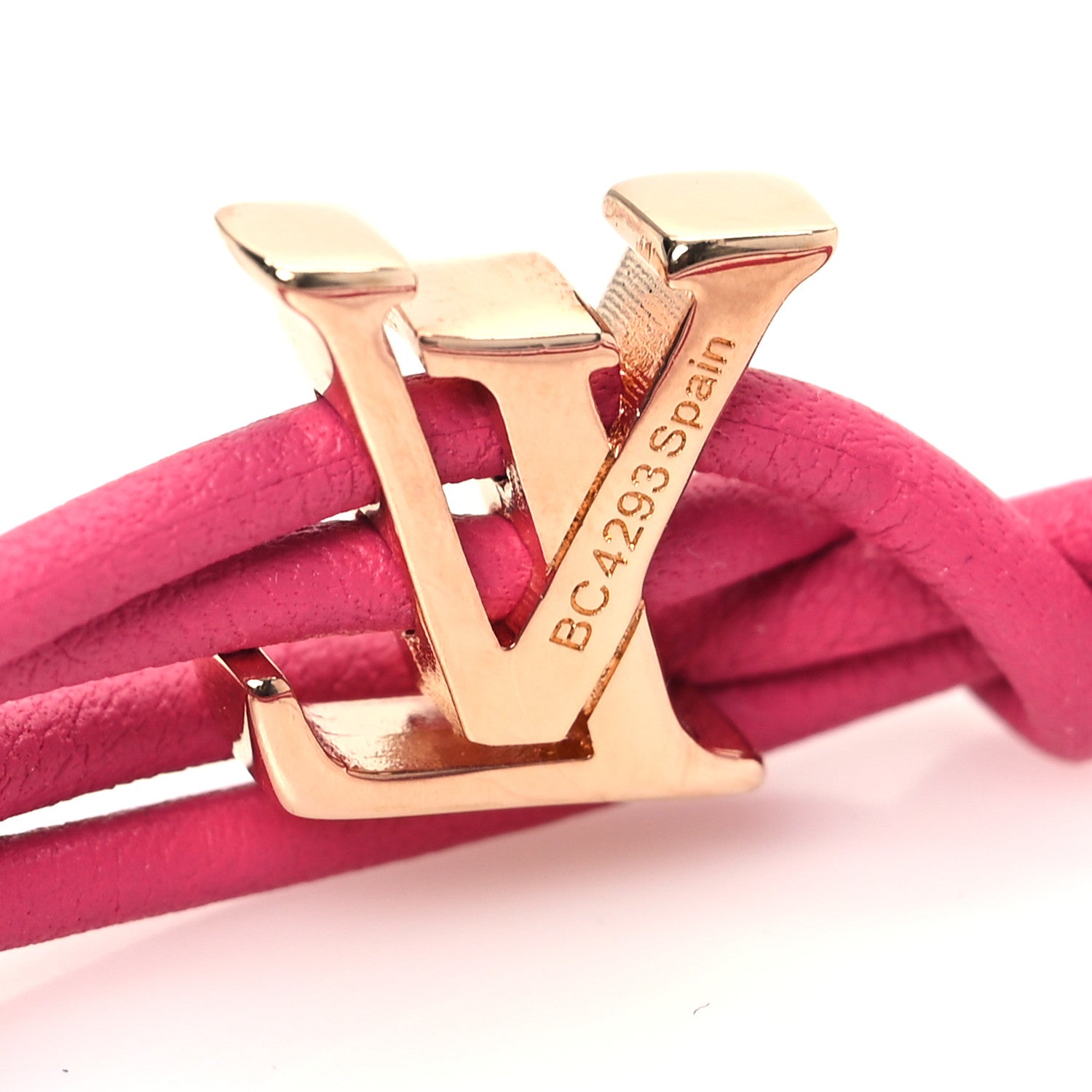 Louis Vuitton Calfskin Bloom Bracelet Pink 5 of 5