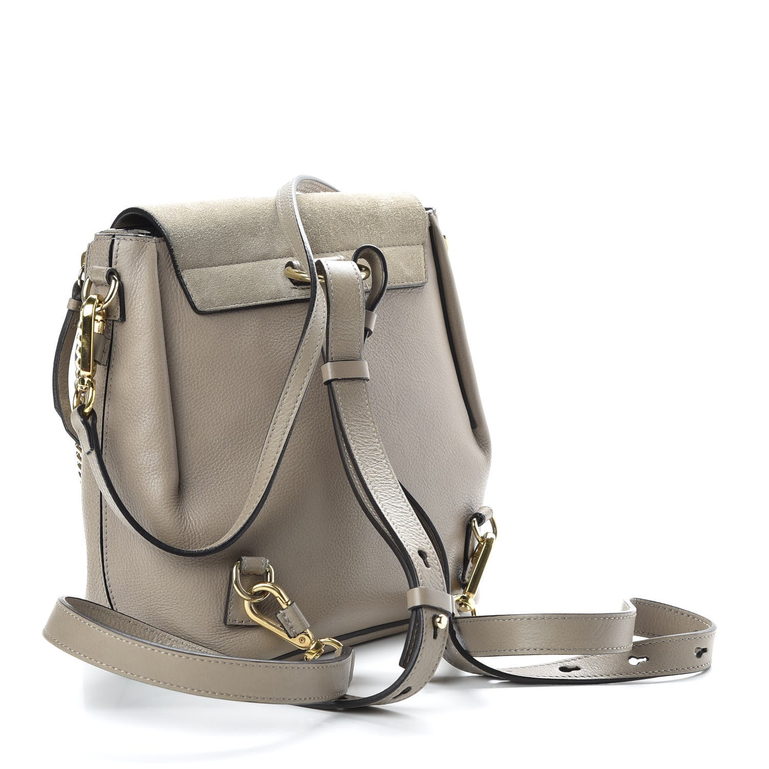 Chloe Suede Calfskin Small Faye Backpack Motty Grey 2 of 8