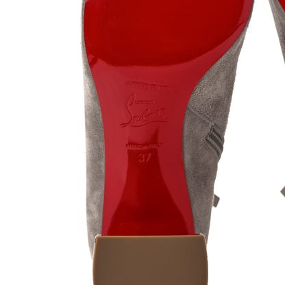 Christian Louboutin Veau Velours Turela 55 Ankle Boots 37 Fume 6 of 8