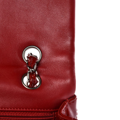 Chanel Patent Chevron Quilted Medium Single Flap Red 15 of 16