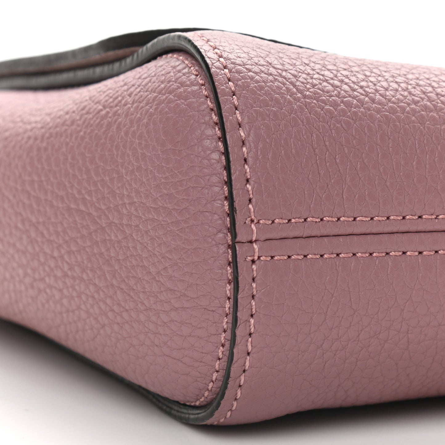 Classic Grain Calfskin Small Lily Flap Light Mocha Rose