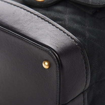 Chanel Iridescent Grained Calfskin Quilted Globe Trotter Vanity Case Black 10 of 12