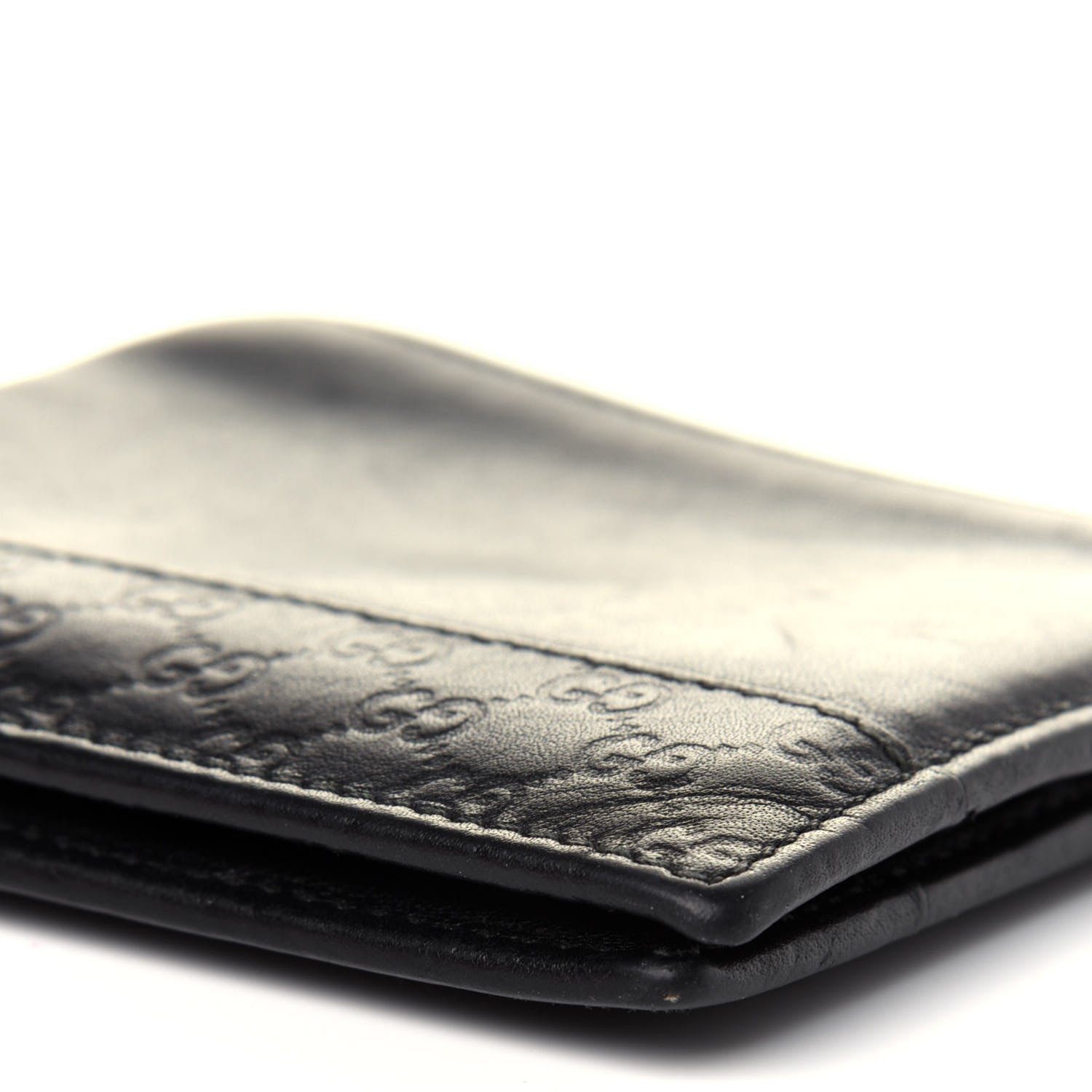 Gucci Guccissima Calfskin Bi-Fold Wallet Black 10 of 13