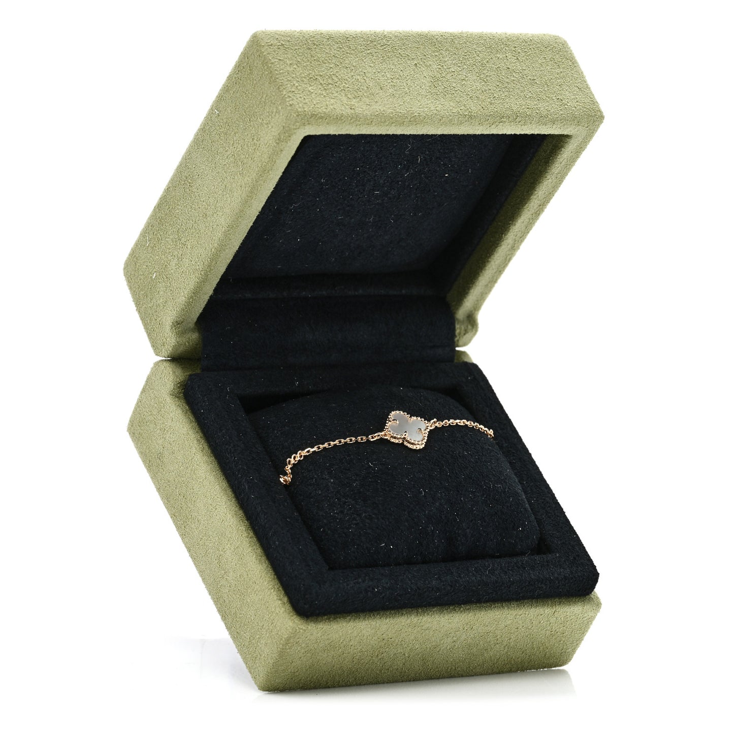 18K Yellow Gold Mother of Pearl Sweet Alhambra Bracelet