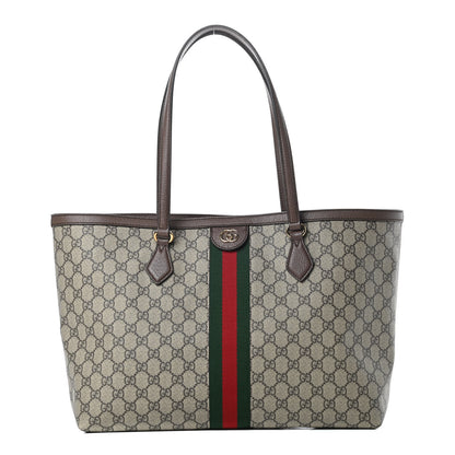 Gucci GG Supreme Monogram Medium Ophidia Shopping Tote Brown 1 of 11
