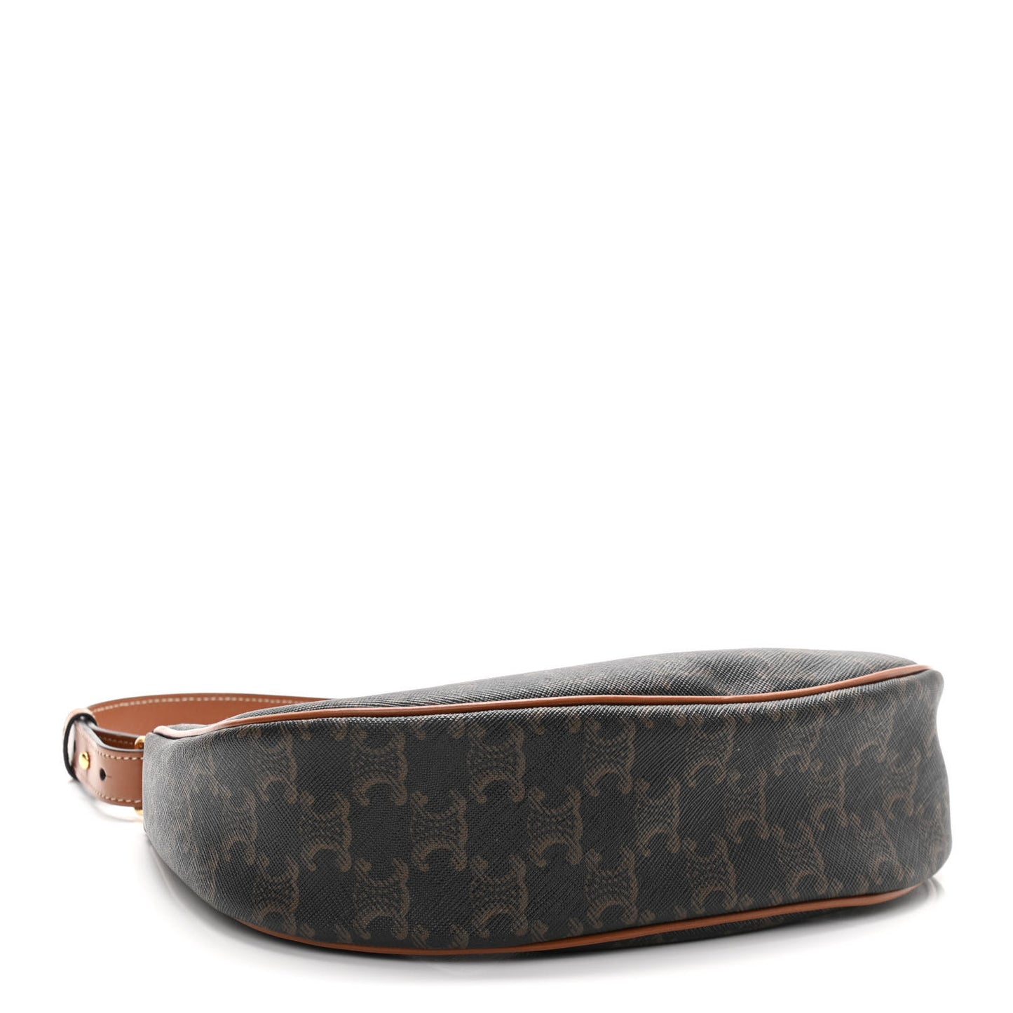 Triomphe Canvas Calfskin Ava Shoulder Bag Tan