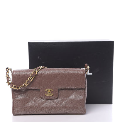 Chanel Metallic Caviar Quilted Medium Single Flap Brown 12 of 12