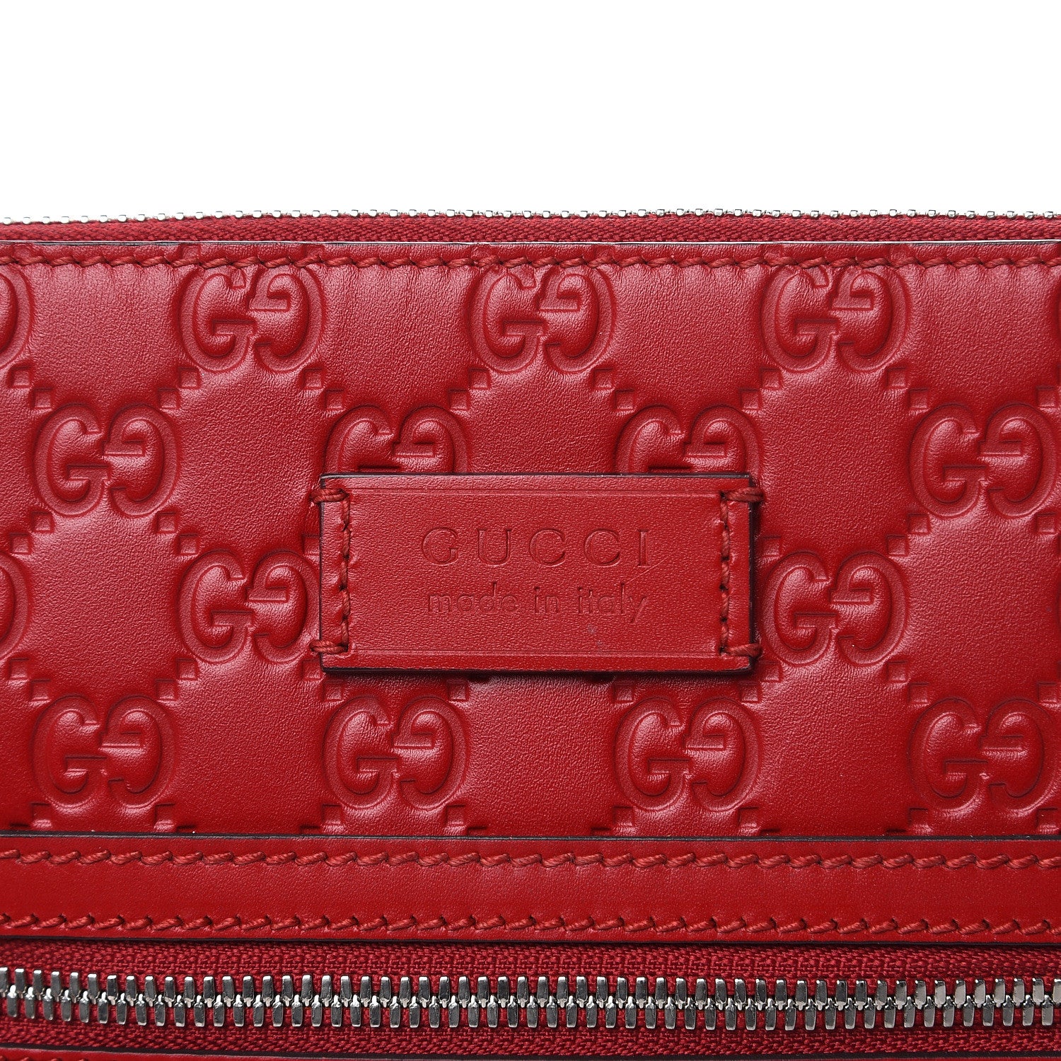 Gucci Guccissima Signature Small Messenger Bag Hibiscus Red 8 of 13
