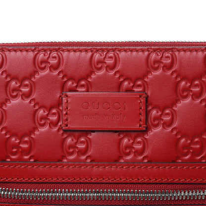 Gucci Guccissima Signature Small Messenger Bag Hibiscus Red 8 of 13