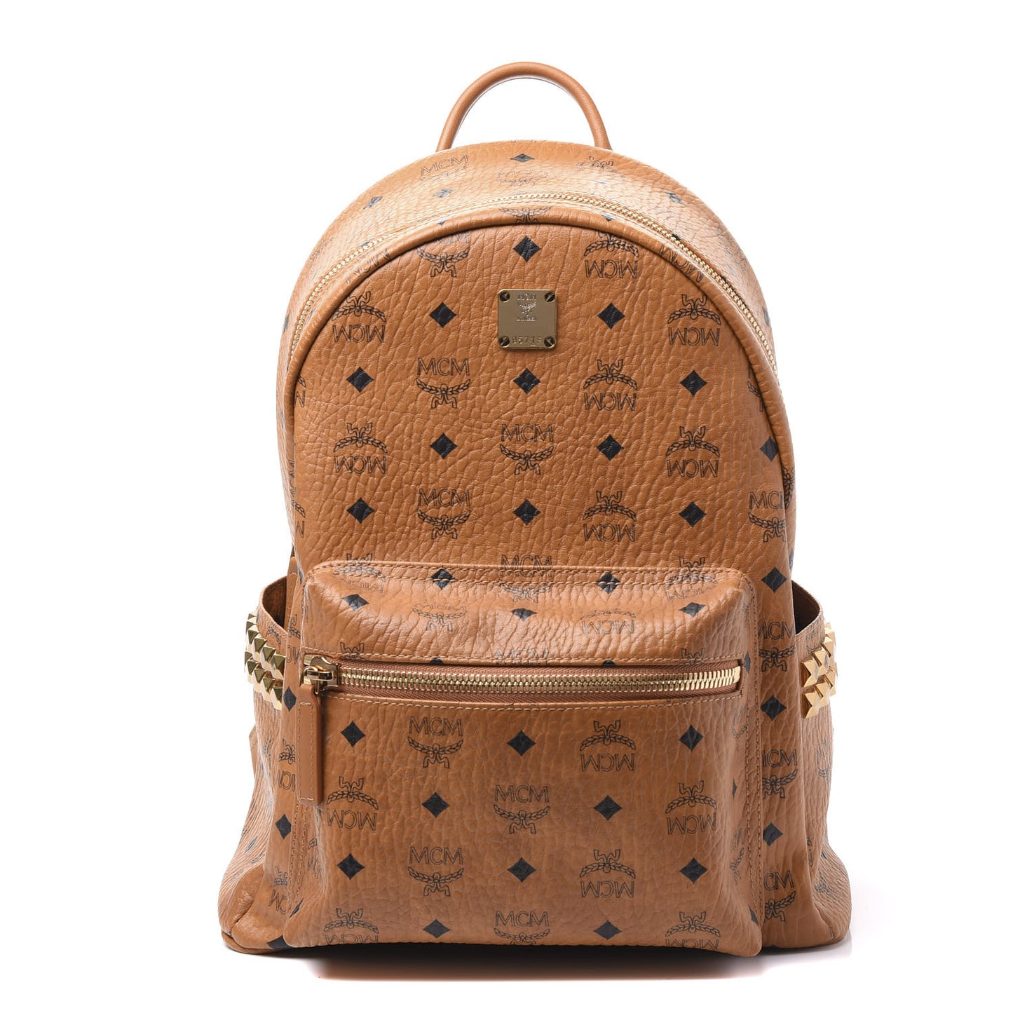 Visetos Small Side Stud Stark Backpack Cognac