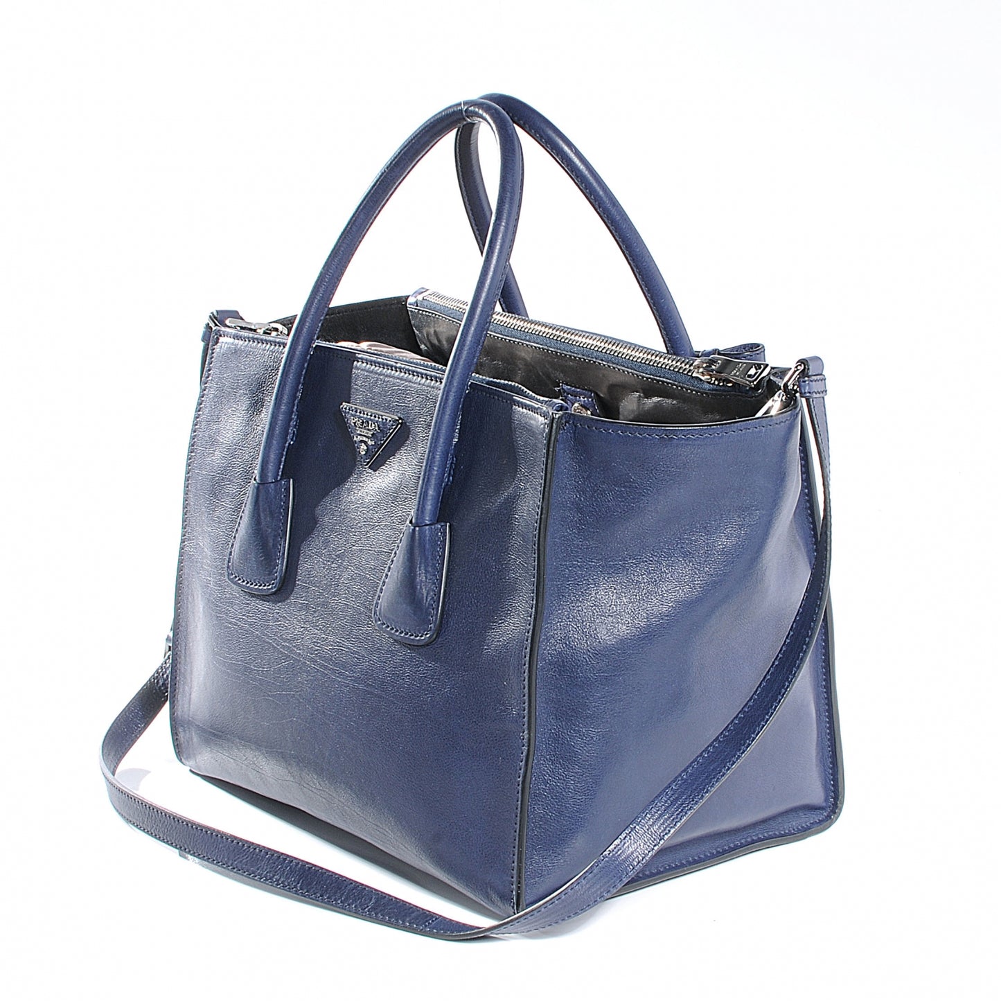 Glace Calf Twin Pocket Tote Baltico