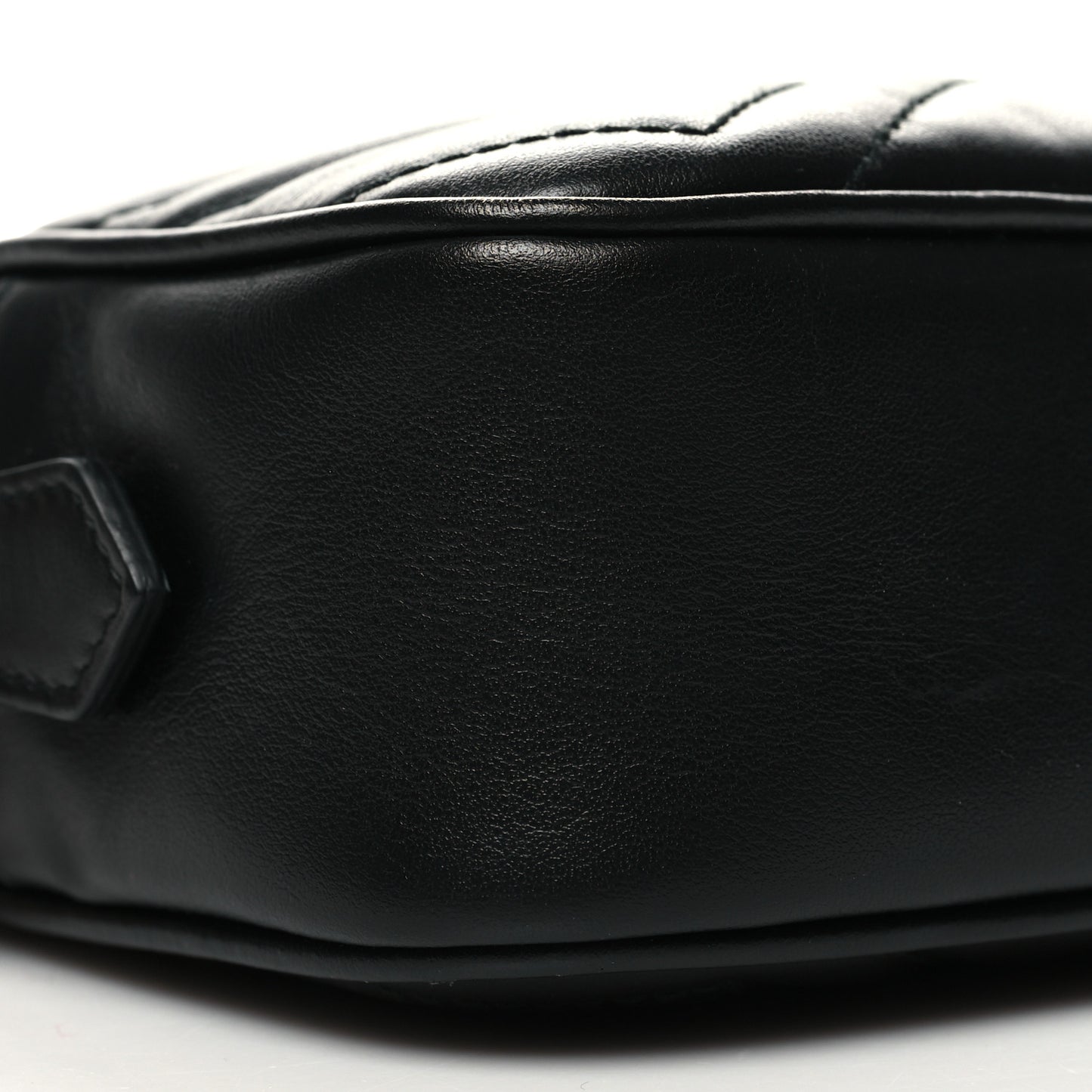 Calfskin Matelasse Mini GG Marmont Chain Shoulder Bag Black