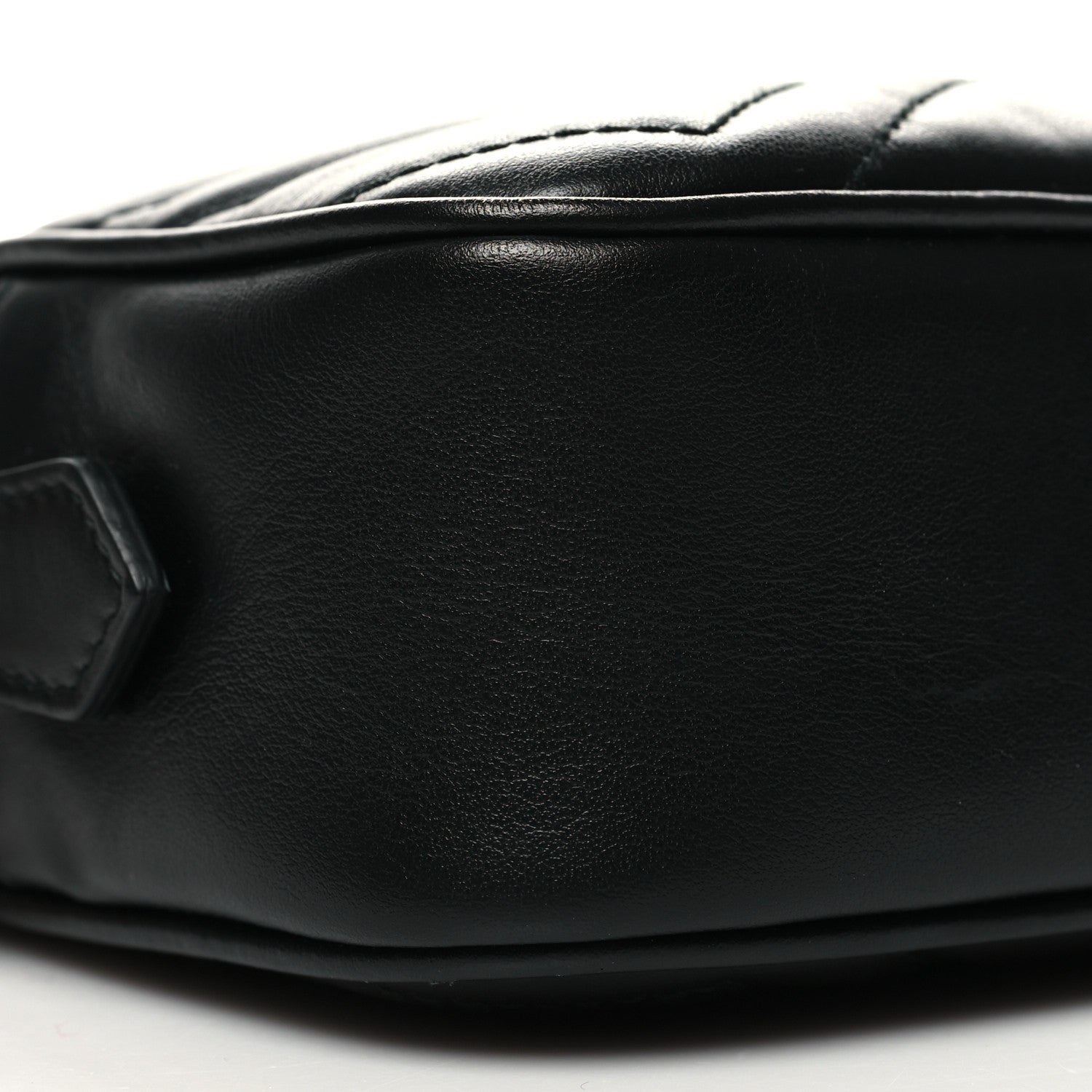 Gucci Calfskin Matelasse Mini GG Marmont Chain Shoulder Bag Black 10 of 11