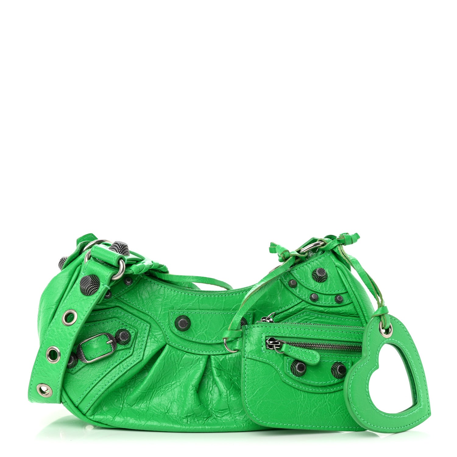Balenciaga Agneau Arena Le Cagole Shoulder Bag XS Vivid Green 1 of 13