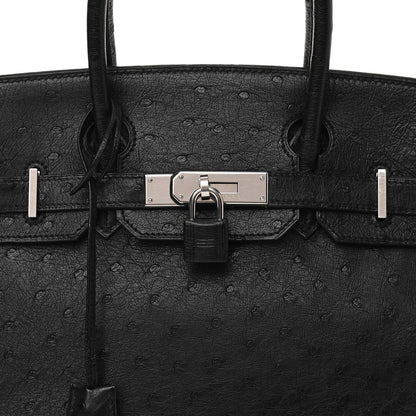 Hermes Ostrich Birkin 30 Black 8 of 11