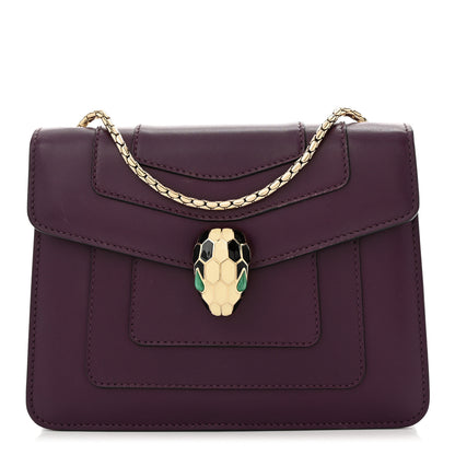 Bulgari Calfskin Small Serpenti Forever Snake Strap Crossbody Bag Purple 1 of 10