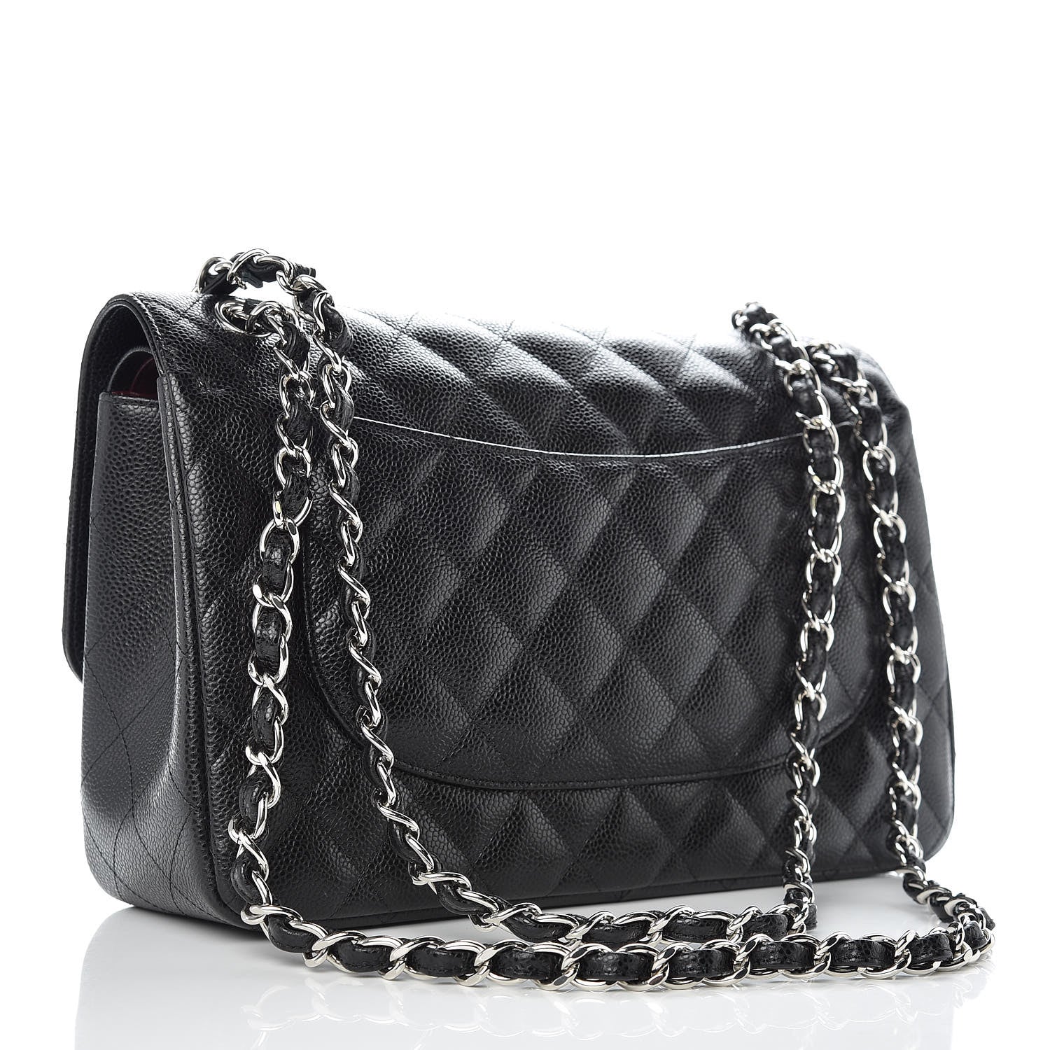 Chanel Caviar Quilted Jumbo Double Flap Black 5 of 12