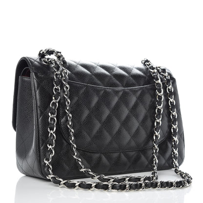 Chanel Caviar Quilted Jumbo Double Flap Black 5 of 12
