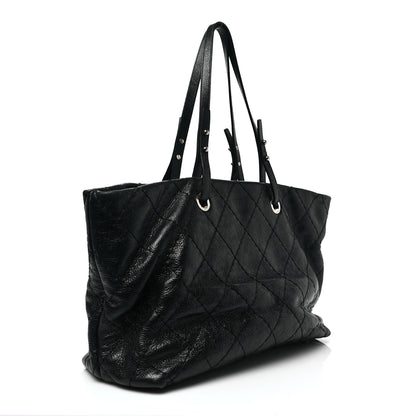 Chanel Glazed Calfskin Large On The Road Tote Black 3 of 10