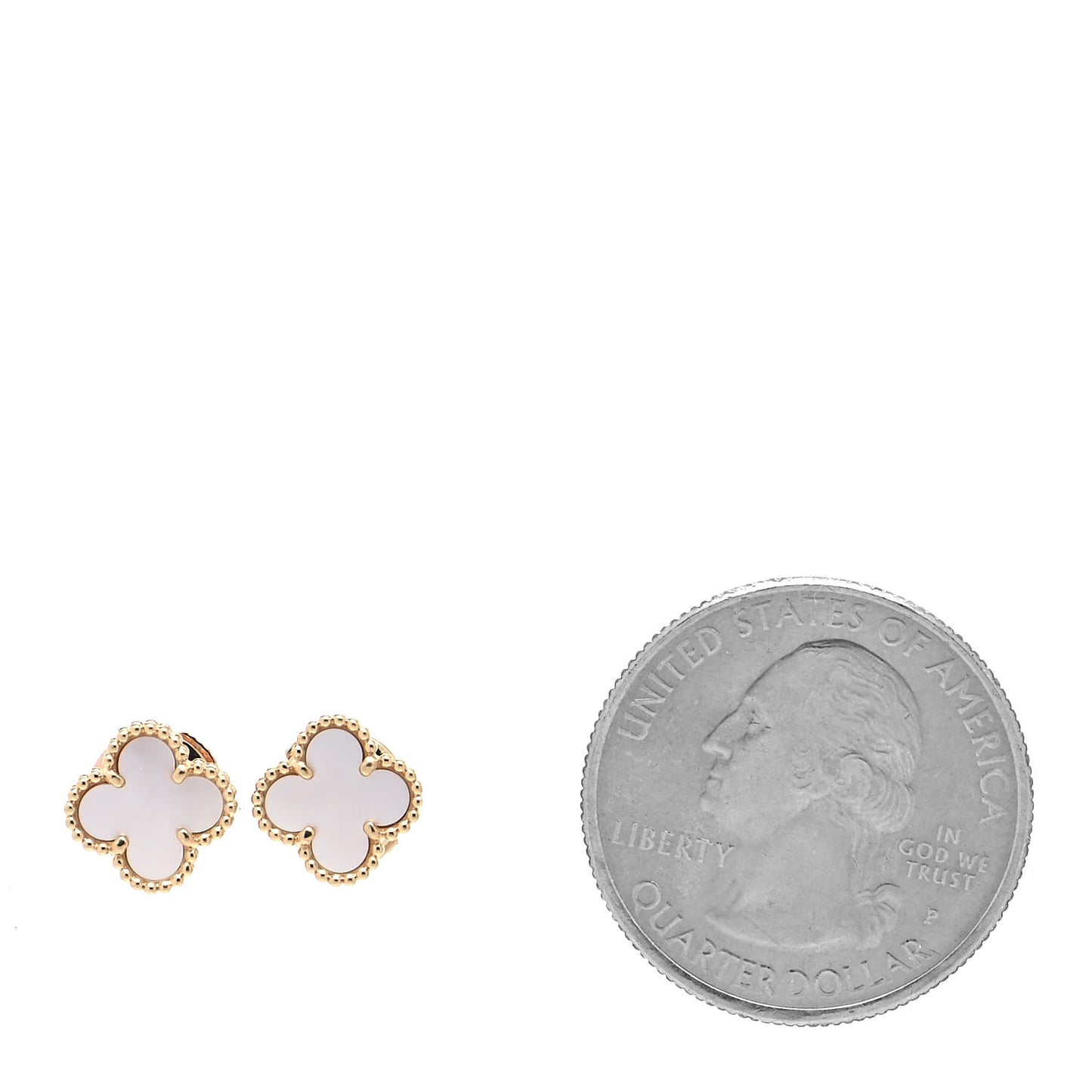 18K Yellow Gold Mother of Pearl Sweet Alhambra Earrings
